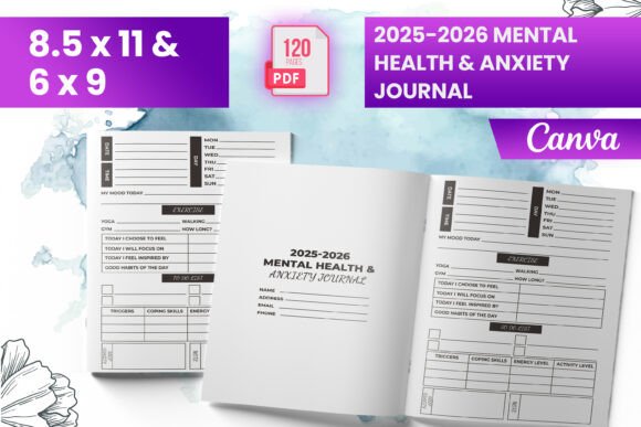 Download 2025-2026 Mental Health &amp; Anxiety Journa - Mental health Collection