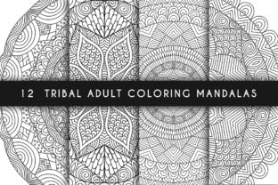 Download 12 Tribal Adult Coloring Mandalas - Mandalas Collection