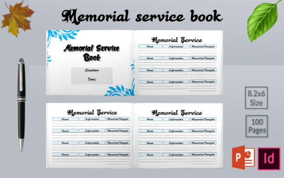 Download Memorial Service Guest Book KDP Interior - Premium Resources