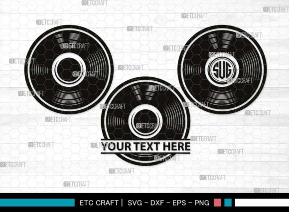 Download Vinyl Record Monogram, Record Album Svg - Record Collection