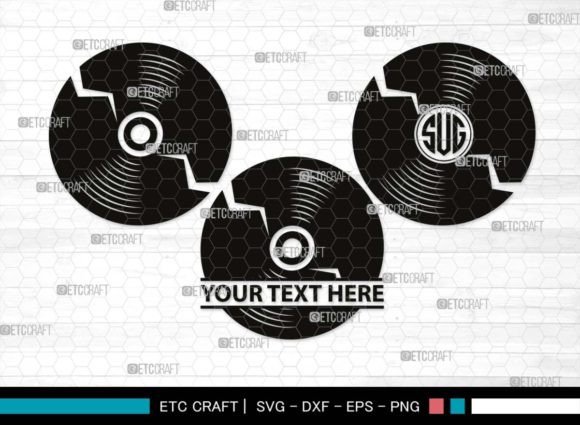 Download Vinyl Record Monogram, Record Album Svg - Record Collection