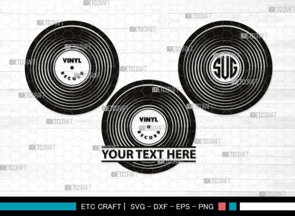 Download Vinyl Record Monogram, Record Album Svg - Record Collection