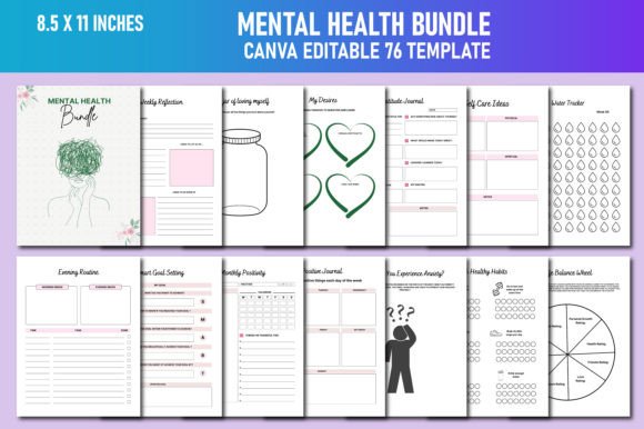 Download Mental Health Bundle Canva KDP - Mental health Collection